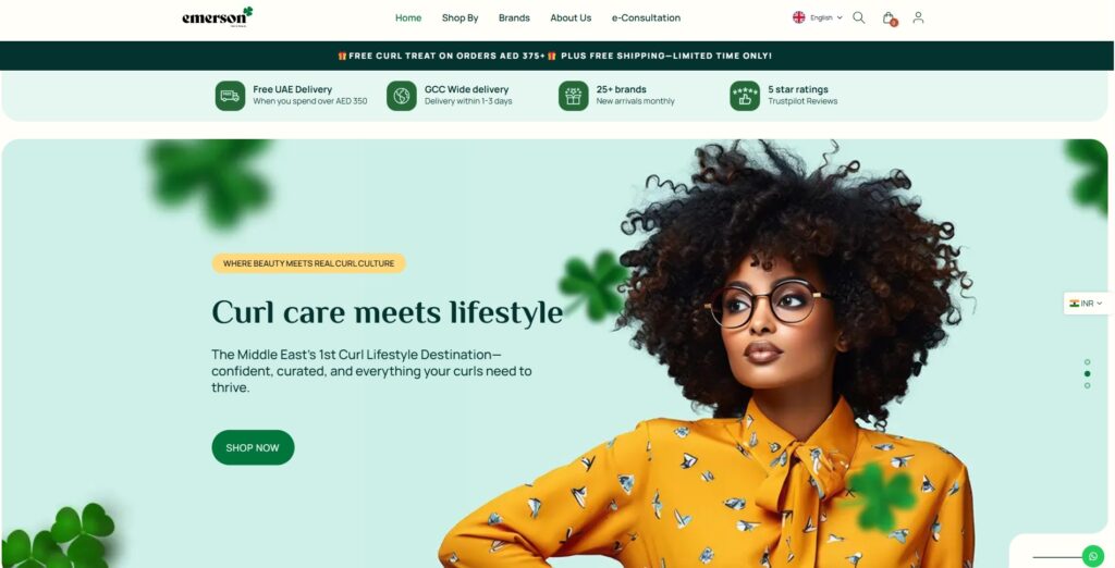 Emerson Hair and Beauty Dubai_Website UI