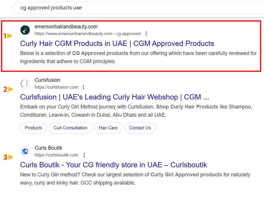Emerson SERP Organic Ranking